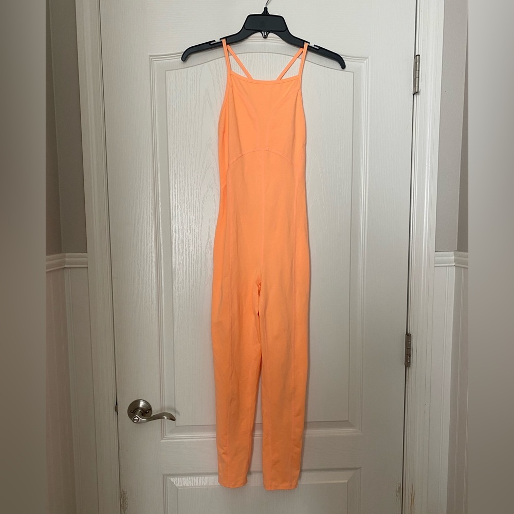 Free People Ashford Jumpsuit | Coral Activewear Bodysuit | XS NWOT